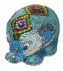 Мозаика из пайеток 3D - Слон (Волшебная мастерская, 3D-06) - миниатюра