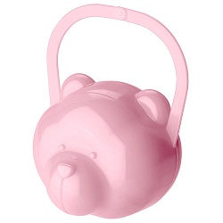 Футляр для детской пустышки - Мишка, цвет розовый (Бытпласт, 431304833) - миниатюра