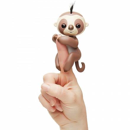 Интерактивный ленивец Fingerlings – Кингсли, коричневый, 12 см, звук 