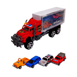 Автовоз с 4 легковыми машинками из серии Спецтехника (ABtoys, C-00365) - миниатюра