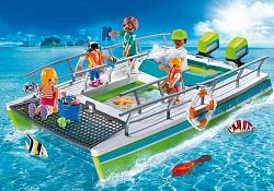 Игровой промо-набор – Лодка со стеклянным дном с подводным двигателем (Playmobil, 9233pm) - миниатюра