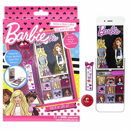 Игровой набор детской декоративной косметики для губ – Barbie 