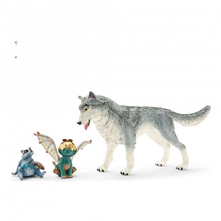 Игровой набор - Волк Лайкос, дракон Нугур и енот Пиу 