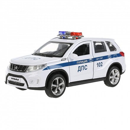 Машина Полиция Suzuki Vitara S 2015 12 см свет-звук двери и багажник открываются металлическая 