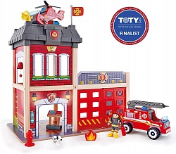 Игровой набор - Пожарная станция (Hape, E3023_HP) - миниатюра