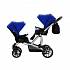 Детская прогулочная коляска Bebetto42 Sport для двойни, серо-черная, шасси белая/BIA  - миниатюра №4