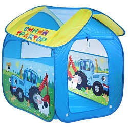 Палатка детская игровая - Синий трактор в сумке (Играем вместе, GFA-BT-R) - миниатюра