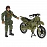Набор солдатиков с оружием Военные с мотоциклом  - миниатюра №3
